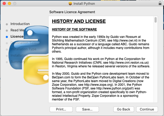 install python application for mac