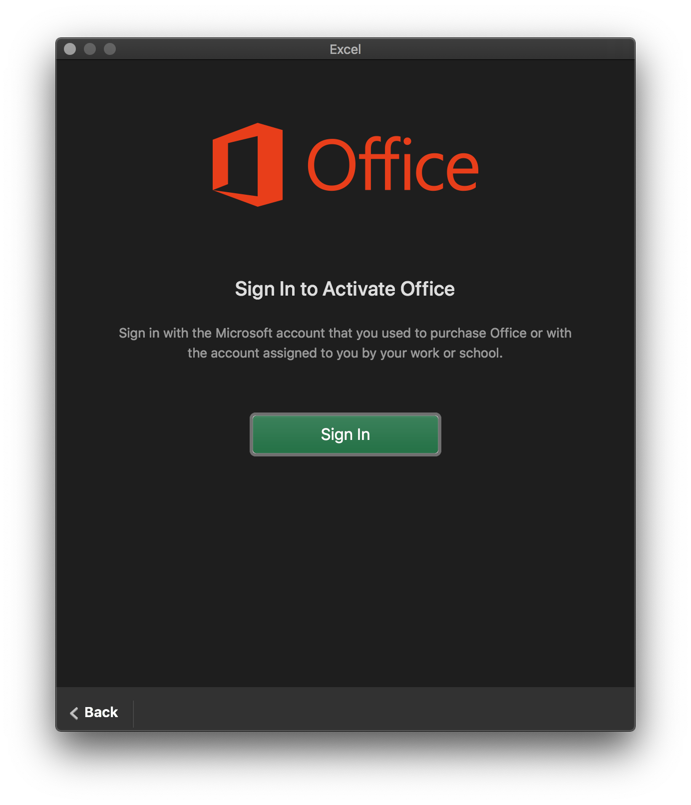 office 2016 for mac keeps asking to activate